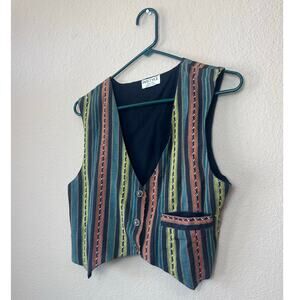 Vintage 1990's striped InStyle vest size S